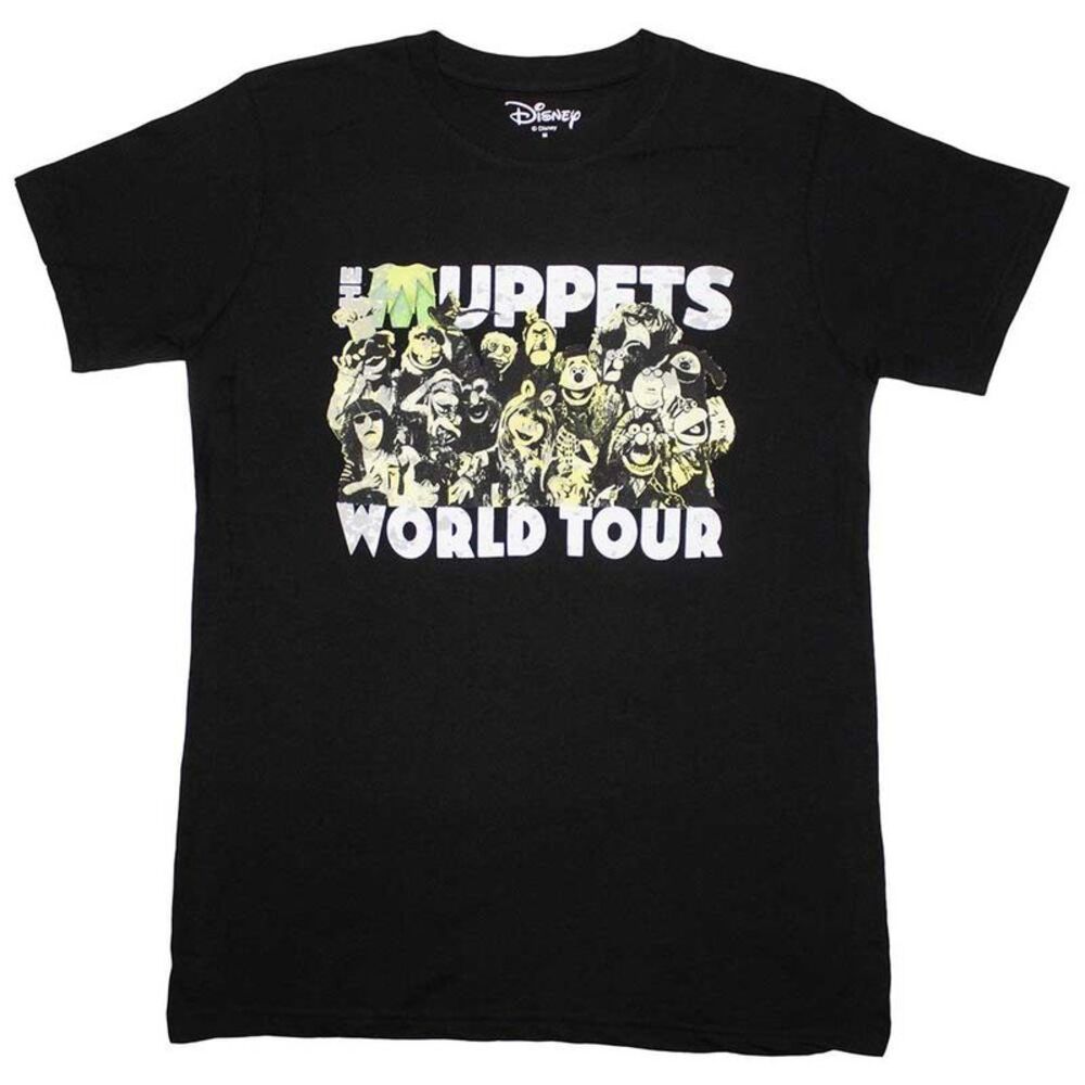The Muppets Unisex Adult World Tour T-Shirt / Black